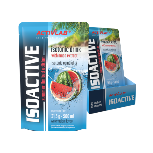 Bebida isotónica Isoactive - melancia, 20 x 31,5 g