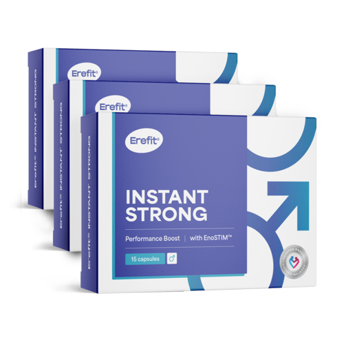 3x INSTANT STRONG – Performance Boost, complexo para homens, total de 45 cápsulas
