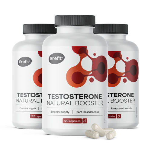 3x Testosterone - Natural Booster, total de 360 cápsulas