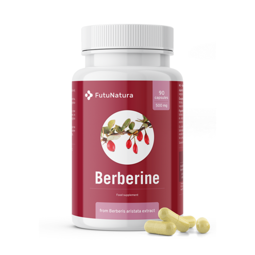 Berberina 500 mg, 90 cápsulas