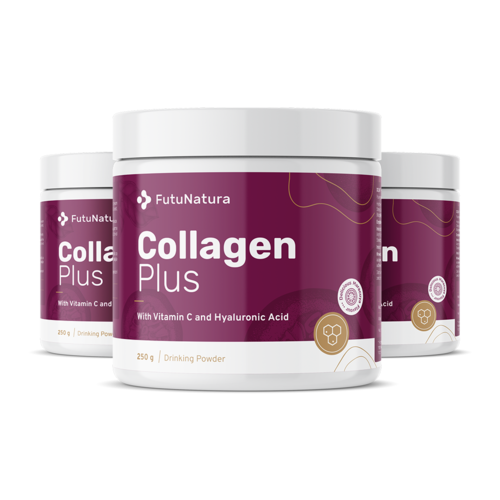 3x Colagénio + vitamina C + ácido hialurónico, total de 750 g