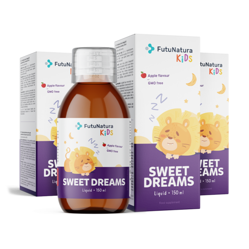 3x Sweet Dreams – Suplemento em forma líquida para crianças para dormir, total de 450 ml