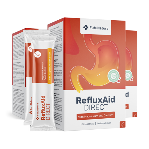 3x RefluxAid DIRECT - bebida para o ácido gástrico, total de 60 saquetas