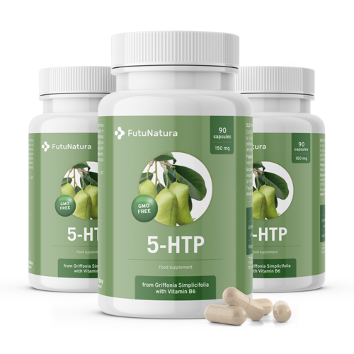 3x 5-HTP 150 mg - Griffonia Simplicifolia, total de 270 cápsulas