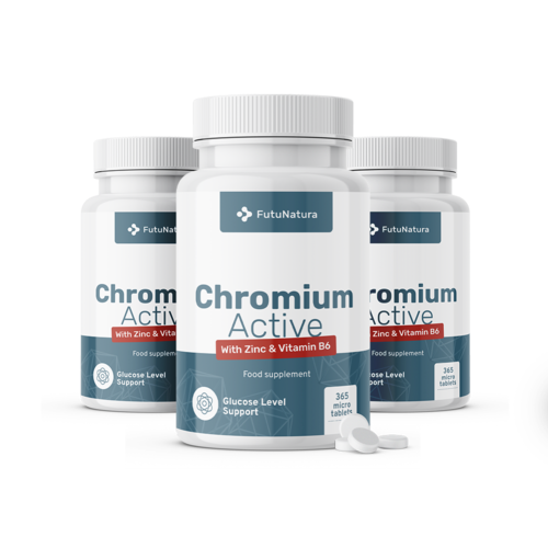 3x Crómio Active, total de 1095 microcomprimidos