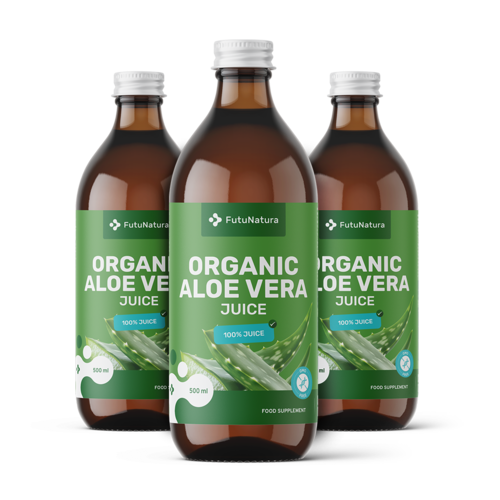 3x BIO Sumo de aloé vera, total de 1500 ml