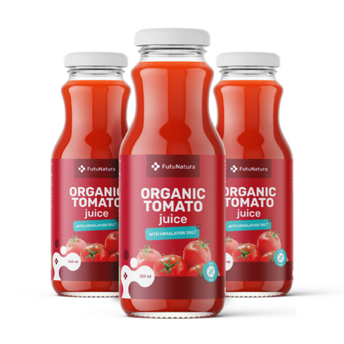 3x BIO Sumo de tomate com sal do Himalaia, total de 900 ml