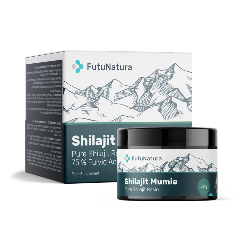 Shilajit Mumie resin - 75% fulvic acid. Shilajit Mumie resina - 75% ácido fúlvico.