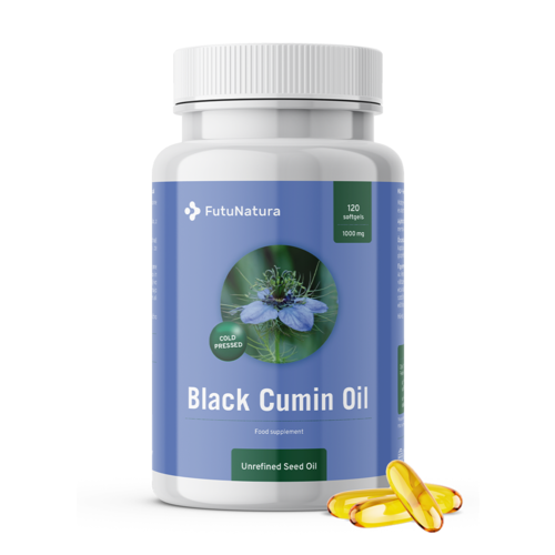 Óleo de cominho preto 1000 mg, 120 cápsulas moles