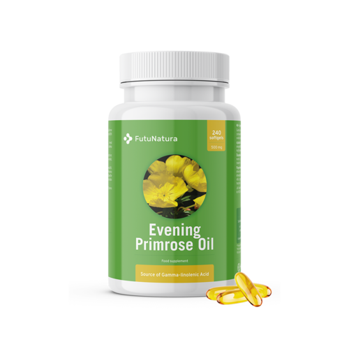 Óleo de onagra 1000 mg, 240 cápsulas moles