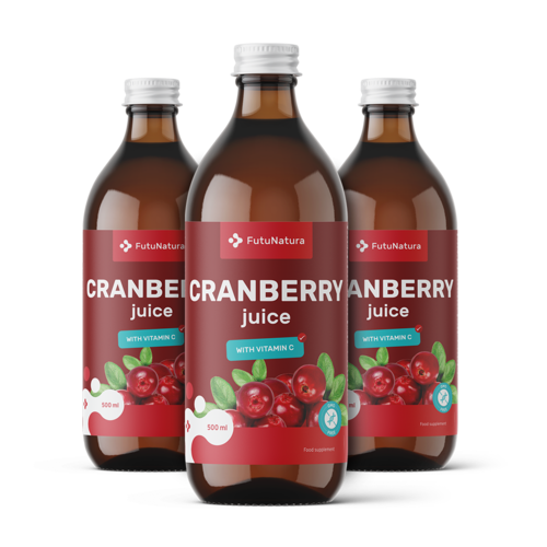 3x 100% sumo de arando, total de 1500 ml