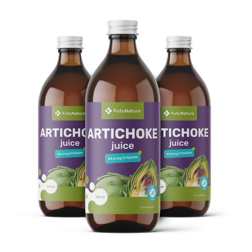 3x 100 % sumo de alcachofra, total de 1500 ml