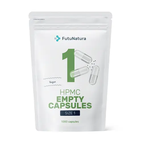 Cápsulas veganas HPMC, tamanho 1
