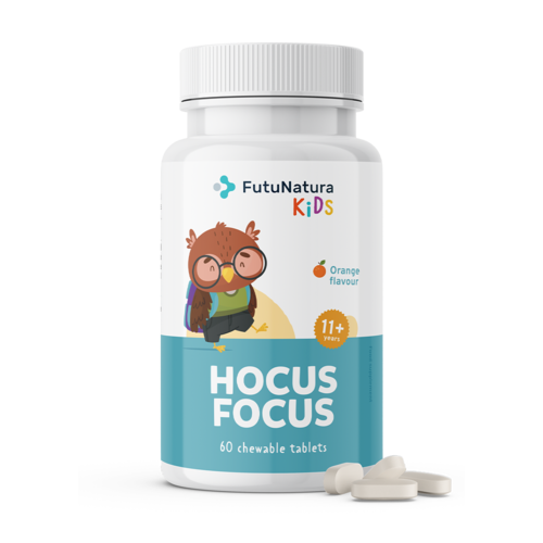 HOCUS FOCUS para crianças, 60 comprimidos mastigáveis