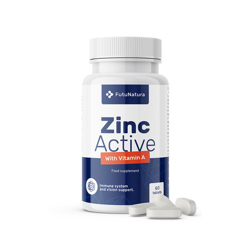 Zinco Active + vitamina A, 60 comprimidos