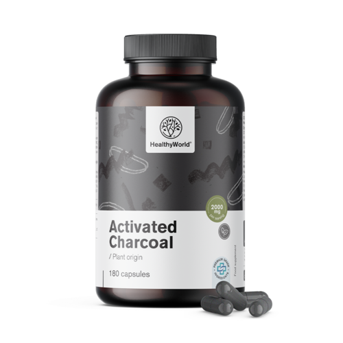 Carvão ativado 2000 mg, 180 cápsulas