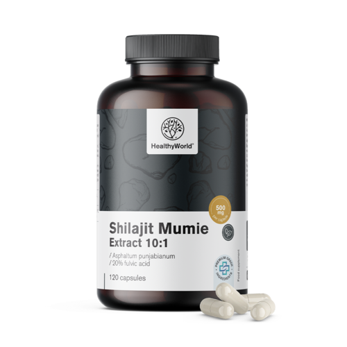 Extrato de Shilajit Mumie 10:1, 120 cápsulas