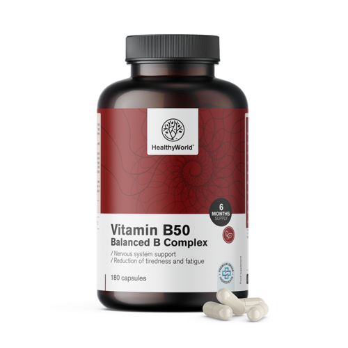 Complexo de Vitamina B50, 180 cápsulas