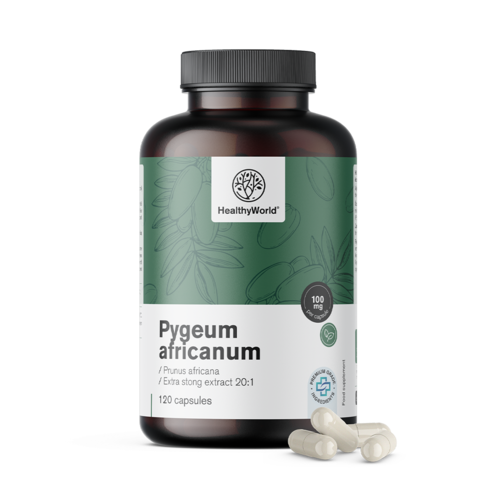 Pygeum – extrato de ameixa africana, 120 cápsulas