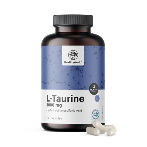 L-taurina 1000 mg, 180 cápsulas