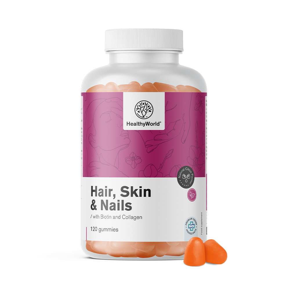 Hair, Skin & Nails - gomas para cabelo, pele e unhas com sabor a citrinos