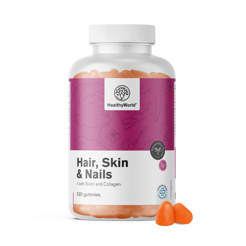 Hair, Skin & Nails - Gomas para cabelo, pele e unhas, 120 gomas
