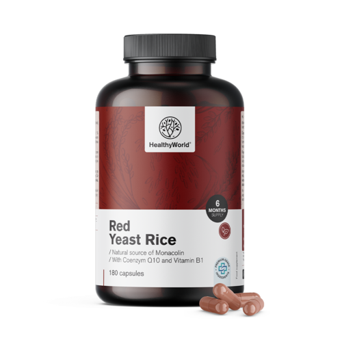 Levedura de Arroz Vermelho 250 mg, 180 cápsulas