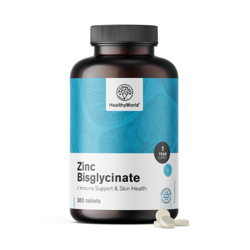 Bisglicinato de zinco 15 mg, 365 comprimidos