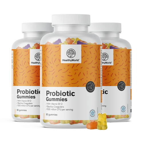 3x Probiotic - gomas de cultura microbiológica, total de 270 gomas