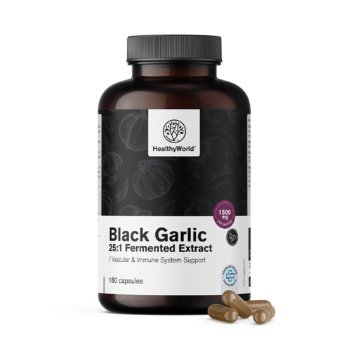 Alho negro 1500 mg, 180 cápsulas