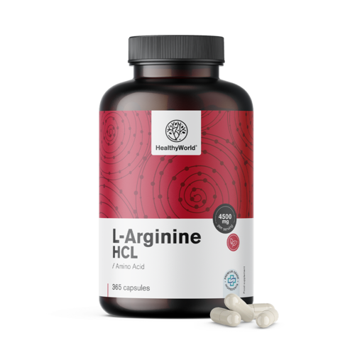 L-arginina HCL 4500 mg, 365 cápsulas