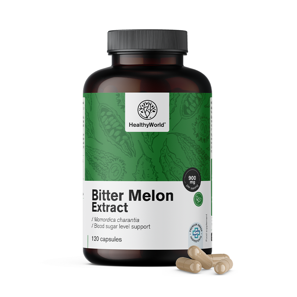 Melão amargo 900 mg em cápsulas