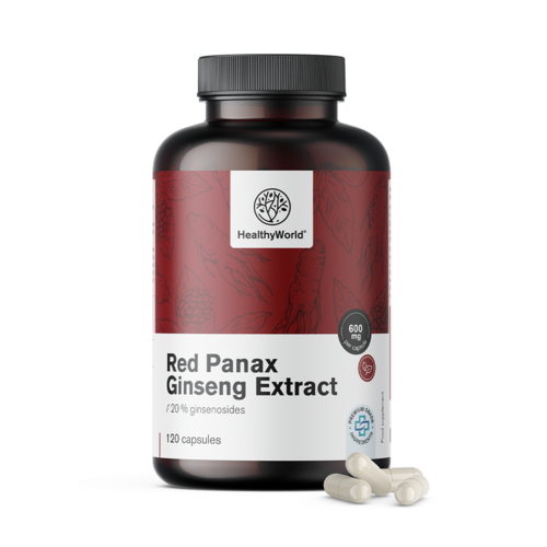 Red panax ginseng – extrato de ginseng vermelho 600 mg, 120 cápsulas