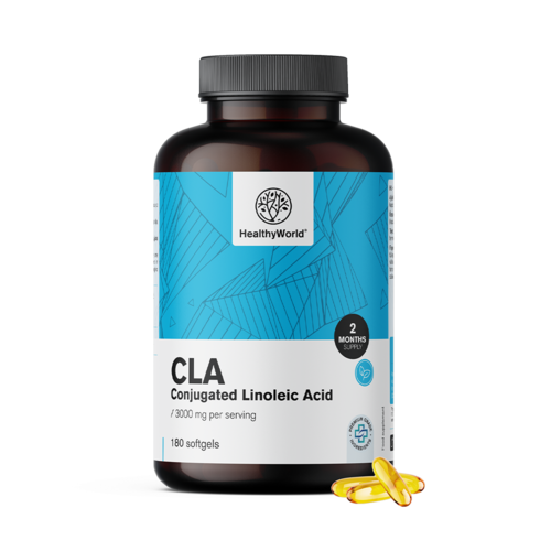 CLA 3000 mg – ácido linoleico conjugado, 180 cápsulas moles