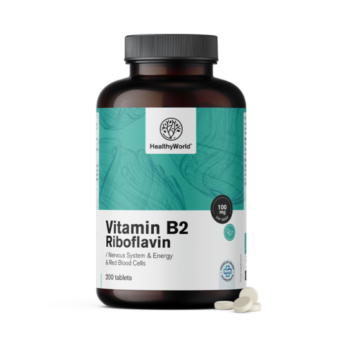 Vitamina B2 – riboflavina 100 mg, 200 comprimidos