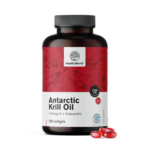 Óleo de krill 1200 mg, 180 cápsulas moles