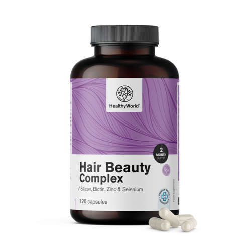 Hair beauty complex – Vitaminas e minerais para os cabelos, 120 cápsulas