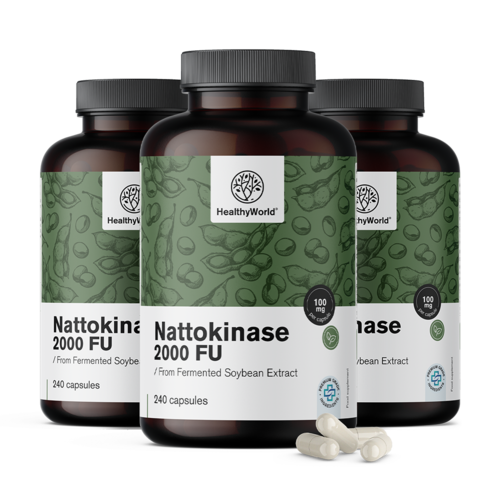 3x Nattokinase 2000 UF, total de 720 cápsulas