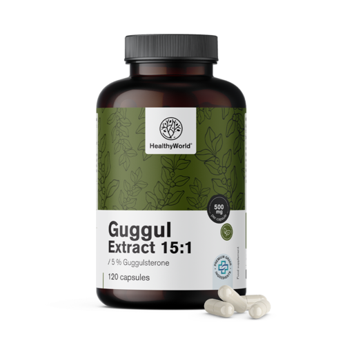 Guggul 500 mg – extrato 15:1, 120 cápsulas