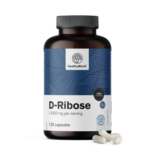 D-ribose 850 mg, 120 cápsulas