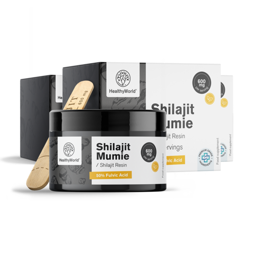 3x Shilajit Mumie 600 mg – resina, total de 90 g