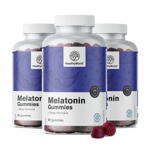 3x Melatonina 1 mg, total de 270 gomas