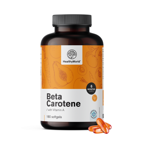 Beta-caroteno 25.000 UI, 180 cápsulas moles