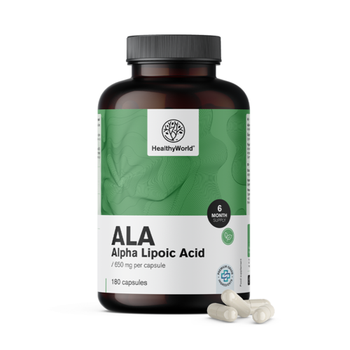 ALA – ácido alfa-lipóico 650 mg, 180 cápsulas