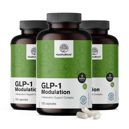 3x GLP-1 Modulation – complexo de apoio ao metabolismo, total de 360 cápsulas