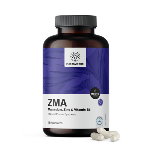 ZMA – magnésio, zinco e B6, 180 cápsulas