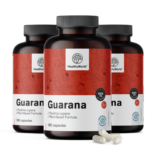 3x Guaraná 4800 mg, total de 540 cápsulas