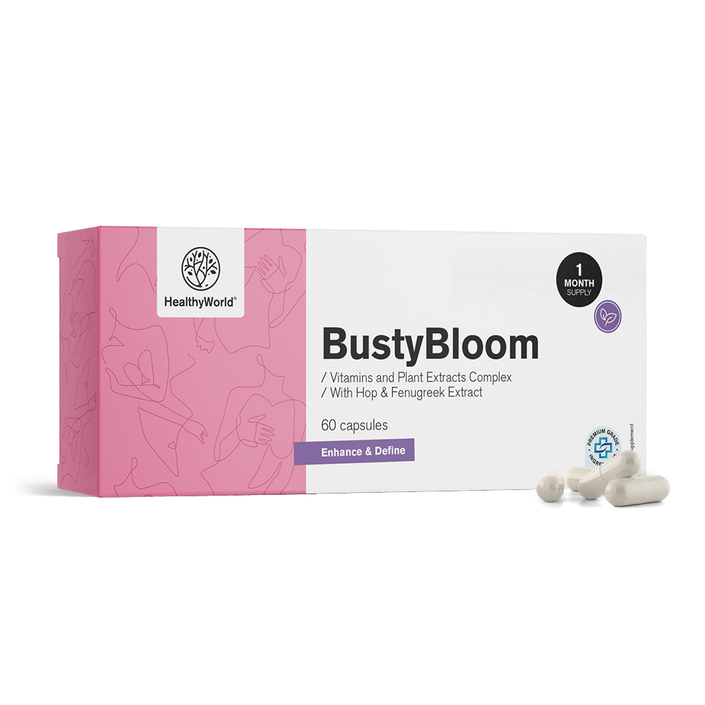 BustyBloom – complexo de vitaminas e extratos vegetais