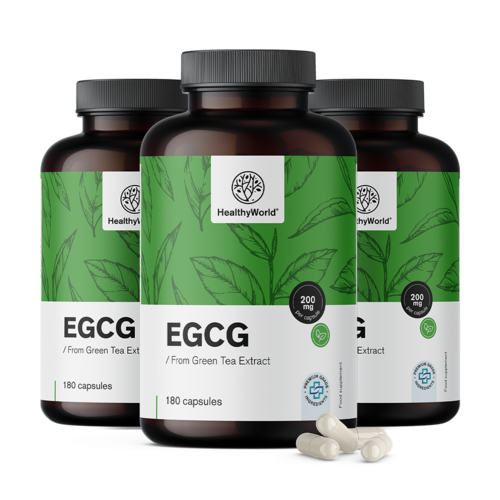 3x EGCG – do extrato de chá verde, total de 540 cápsulas