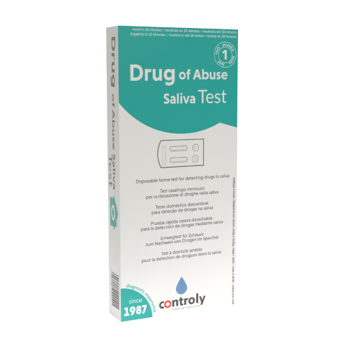 Teste de drogas na saliva - 6 parâmetros, 1 teste